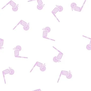 Golf game glyph seamless pattern Stock Illustration
