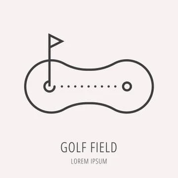 Golf Game Icon or Element Free Stock Illustration