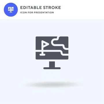 Golf Game icon vector, filled flat sign, solid pictogram isolated on white, logo イラスト素材