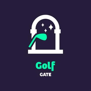 Golf Gate Logo Stock Illustration