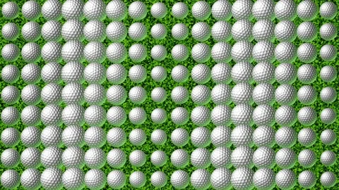 Golf. Golf balls. Wave background. Video stock 162949690