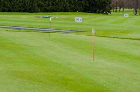 Golf green closeup Stock Photos