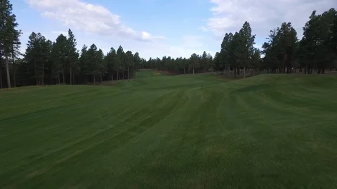 Golf Green Course Forested Fly Over Aerial, Arizona Stock Footage 101623157