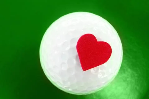 Golf heart Stock Photos