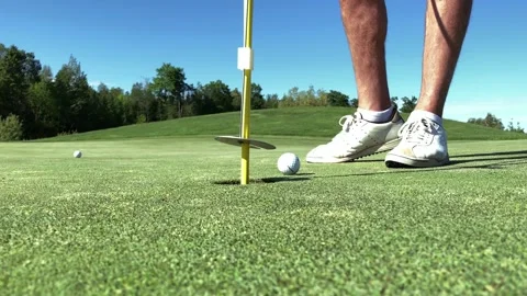 Golf hole device for pandemic Stock Footage 132004751