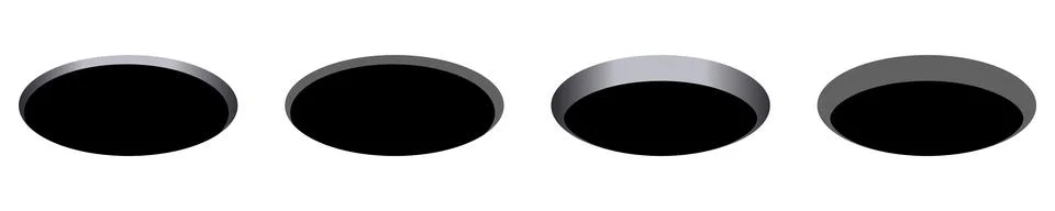 Golf hole empty round vector Stock Illustration