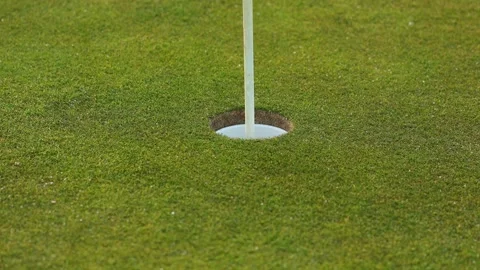 A golf hole on a golf course 4k 25fps video Stockbeeldmateriaal 330314051