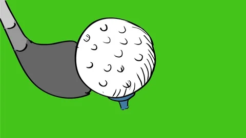 Golf Hole in One Par 3 Color Drawing 2D Animation Stock Footage 115757381