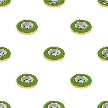 Golf hole pattern seamless vector Stock Illustration