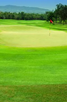 Golf hole 写真素材