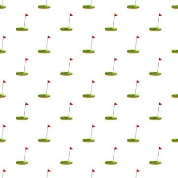Golf holes and flag repeating pattern illustration Illustrazione stock