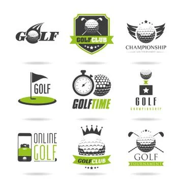 Golf icon set  Stock Illustration
