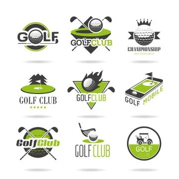Golf icon set  Stock Illustration