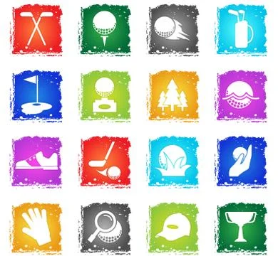 Golf icon set Stock Illustration