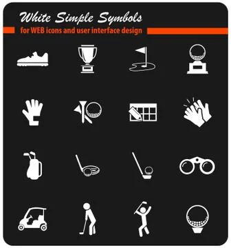Golf icon set Stock Illustration