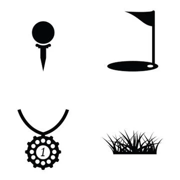 Golf icon set Stock Illustration