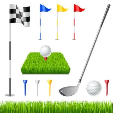 Golf icon set Stock Illustration