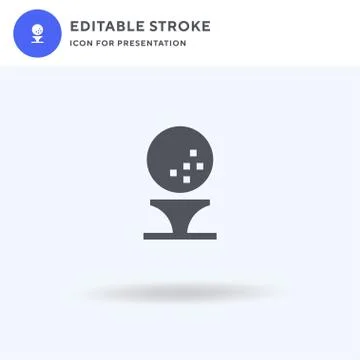 Golf icon vector, filled flat sign, solid pictogram isolated on white, logo i イラスト素材