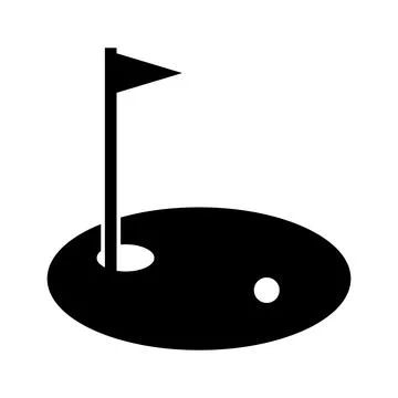 Golf icon. Vector illustration on white background Illustrazione stock