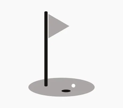 Golf icon on white background Stock Illustration