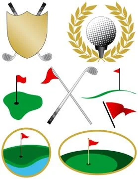 Golf icons Illustration