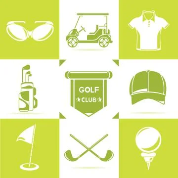 Golf icons Stock Illustration