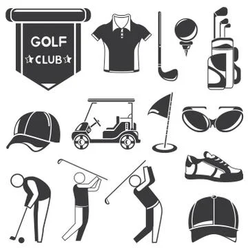 Golf icons Stock Illustration
