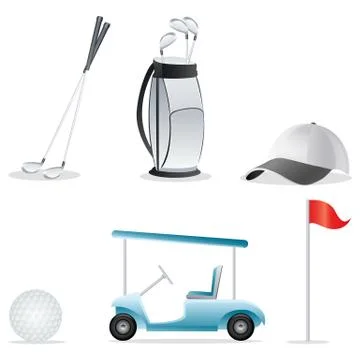 Golf icons Stock Illustration