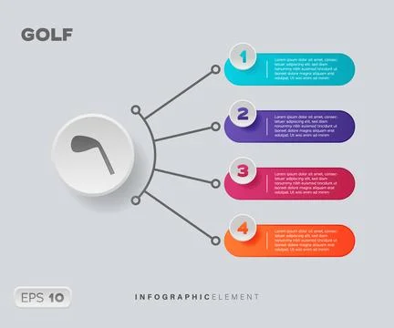 Golf Infographic Element Stock Illustration