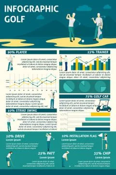 Golf Infographics Set Illustrazione stock