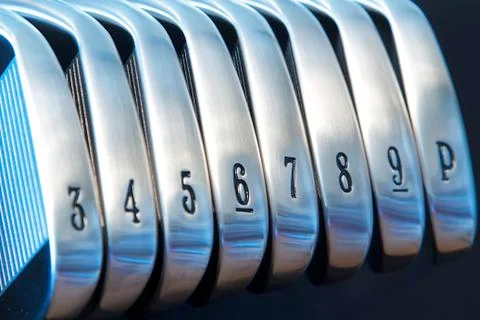 Golf irons Stock Photos