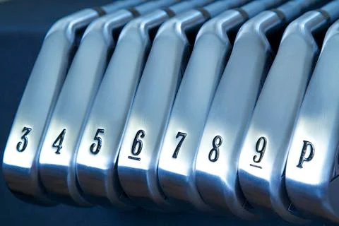 Golf irons Stock Photos