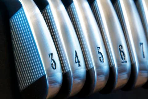 Golf irons Stock Photos