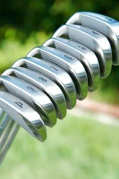 Golf irons Stock Photos