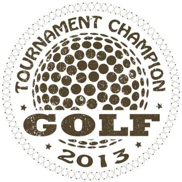 Golf label Stock Illustration