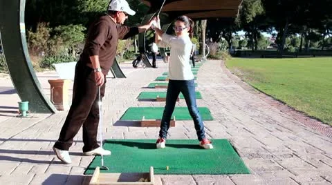 Golf Lesson Stock Footage 10594654