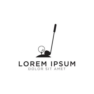 Golf logo design template Stock Illustration