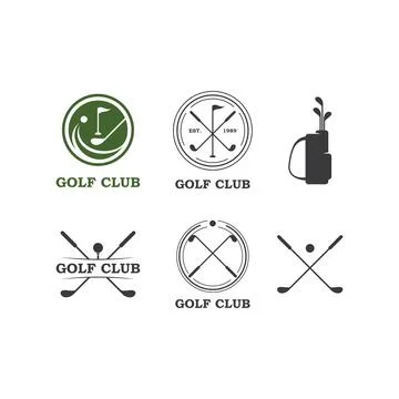 Golf Logo Template 스톡 일러스트