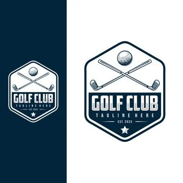 Golf logo vector template design Illustrazione stock