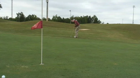 Golf, long putt Stock Footage 375066
