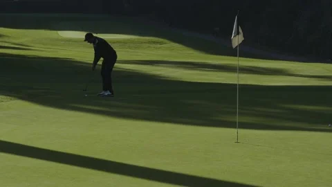 Golf. A man putting on tee. Stock-Footage 142543198