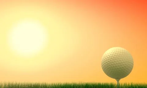 Golf match at subset Stock Illustration