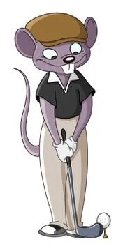 Golf mouse Stock Illustration