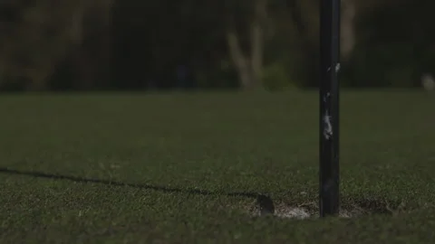 Golf Pin Flag Blowing in the Wind Video stock 141079115