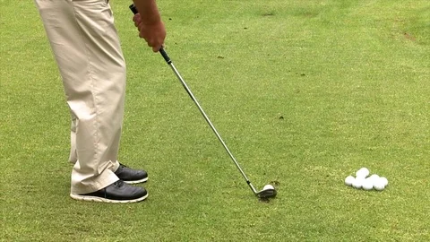 Golf pitch shot Stock Footage 80509118