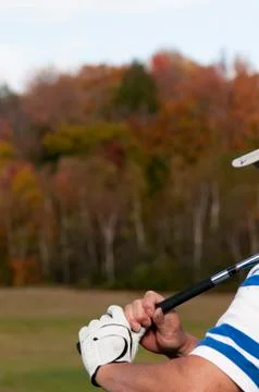 Golf player in action Stock Photos