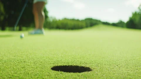 Golf Player and a Hole In One Stock Footage 264157059