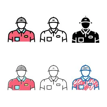 Golf player color icon clean vector Stock Illustration