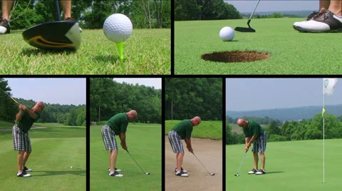 Golf Player Composite 動画素材 1076524