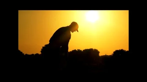 A golf player Stock Footage 79811584